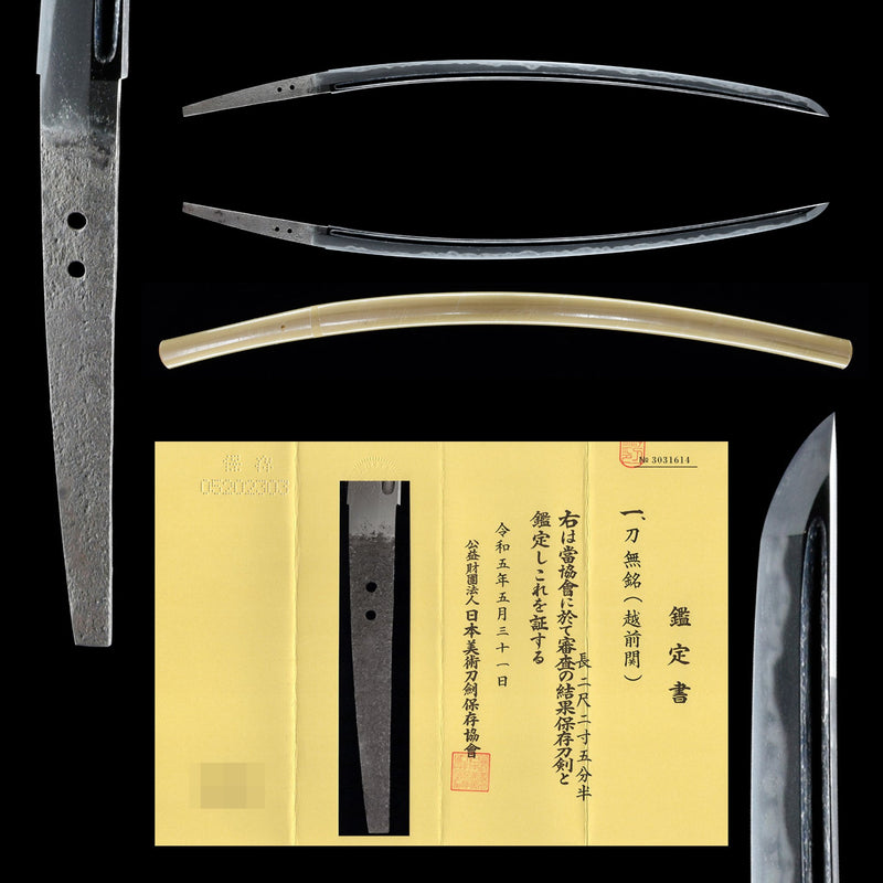 Antique Nihontō Katana Attributed to Echizen Seki NBTHK HOZON TOKEN Certificate | KatanaSwordArt Nihonto For Sale