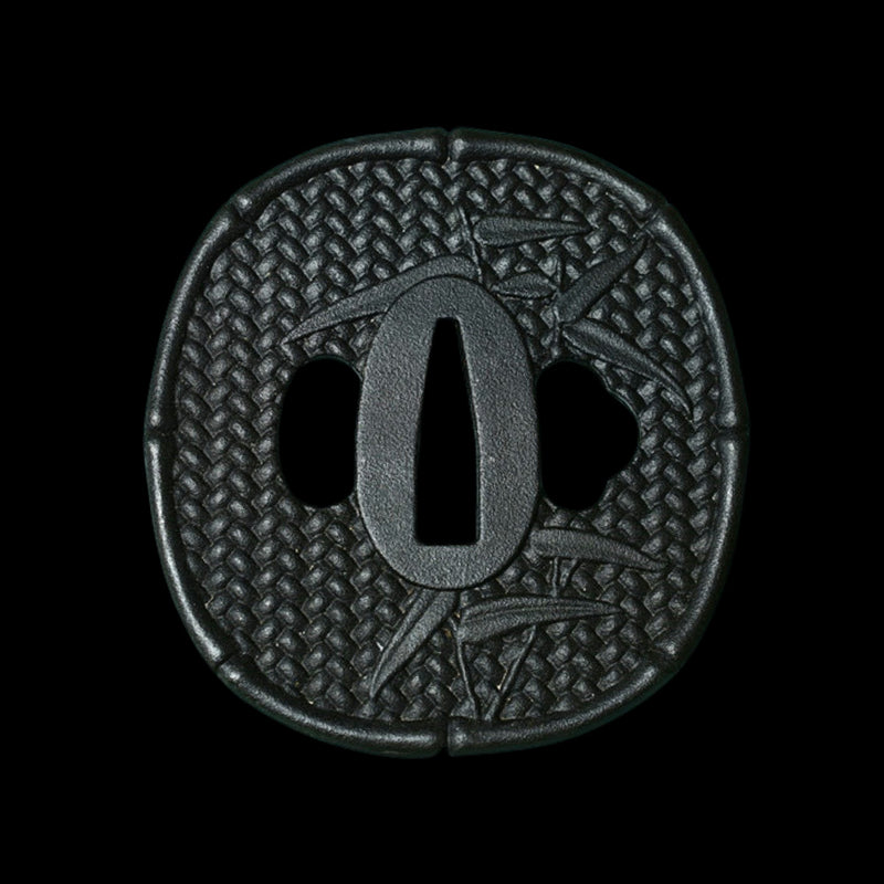 Iron Hira Tsuba with Floral Motif | KatanaSwordArt Tsuba For Sale