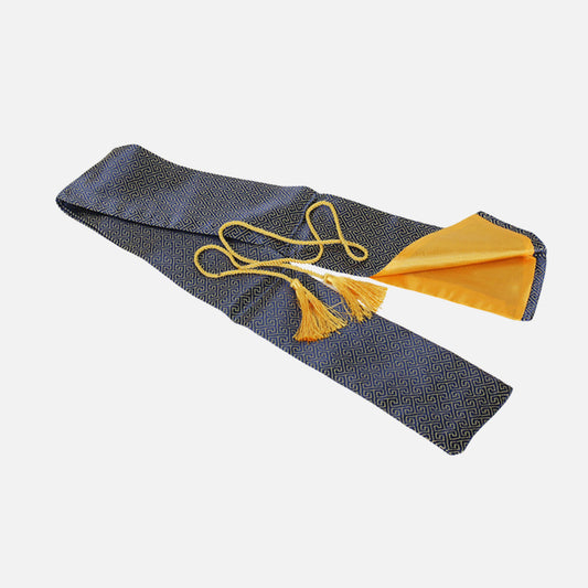 Japanese Katana Sword Bag Blue Gold Classic Silk | KatanaSwordArt Sword Bag For Sale