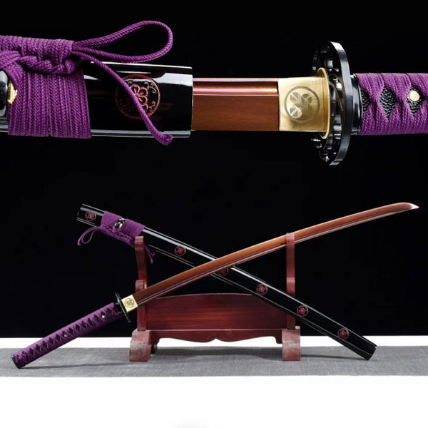 Katana Bauhinia Spring Steel Red Blade 紫荊花 | KatanaSwordArt Katana For Sale