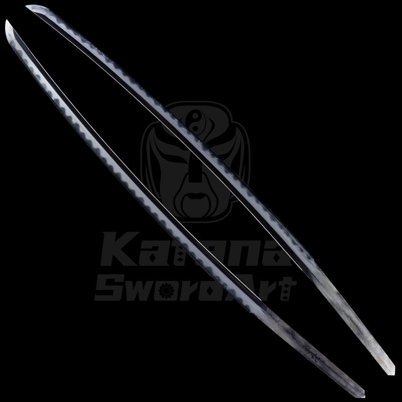 Katana Blade with Gomai - gitae Forging, Misty Ji and Mirror Polished Shinogi - Ji, Small Wave Hamon | KatanaSwordArt Blade For Sale