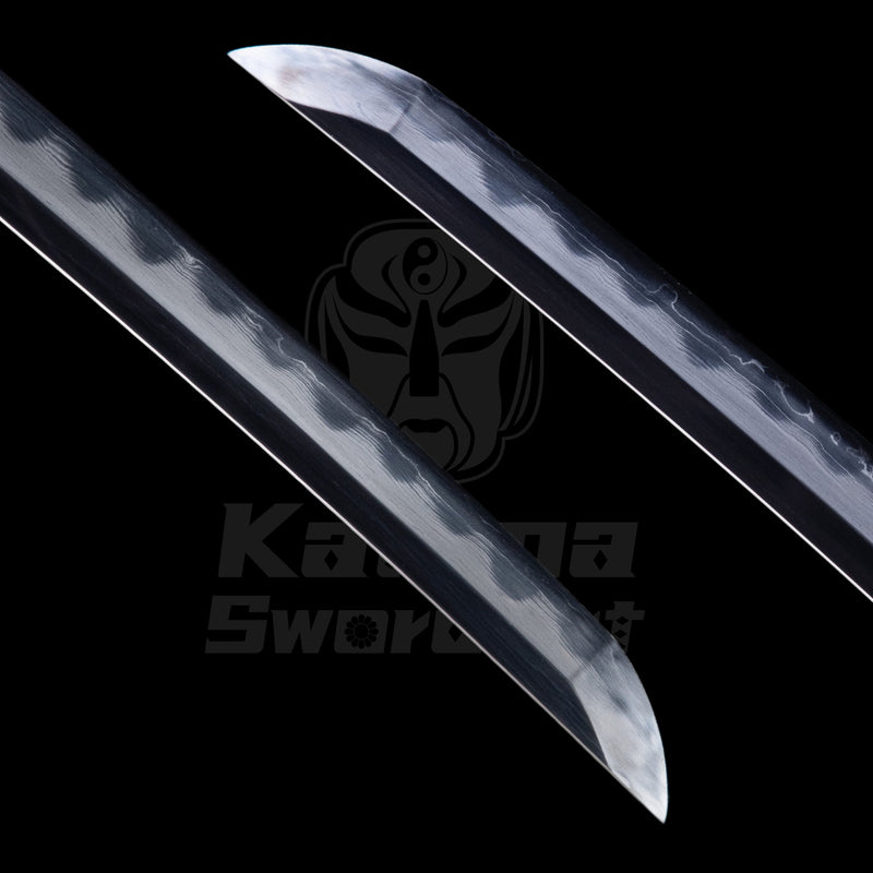 Katana Blade with Gomai - gitae Forging, Misty Ji and Mirror Polished Shinogi - Ji, Small Wave Hamon | KatanaSwordArt Blade For Sale