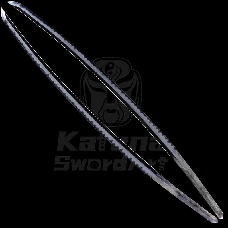 Katana Blade with Sanmai - gitae Forging, Misty Ji and Mirror Polished Shinogi - Ji | KatanaSwordArt Blade For Sale