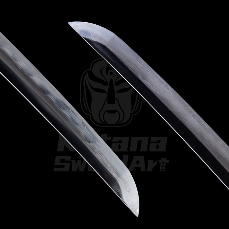 Katana Blade with Sanmai - gitae Forging, Misty Yakiba and Mirror Polished Shinogi - Ji | KatanaSwordArt Blade For Sale