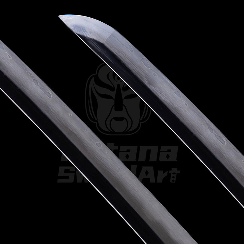 Katana Blade with Sanmai - gitae Forging, Misty Yakiba and Mirror Polished Shinogi - Ji | KatanaSwordArt Blade For Sale