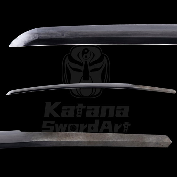 Katana Blade with Sanmai - gitae Forging Clay Tempered, Misty Yakiba and Mirror Polished Shinogi - Ji, Straight Hamon | KatanaSwordArt Blade For Sale 2025