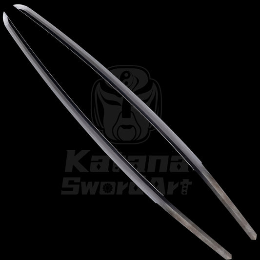 Katana Blade with Sanmai - gitae Forging Clay Tempered, Misty Yakiba and Mirror Polished Shinogi - Ji, Straight Hamon | KatanaSwordArt Blade For Sale 2025