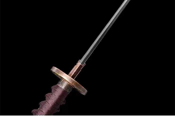 Katana Blood Plum Carbon Steel Clay Tempered Red Saya 血梅 | KatanaSwordArt Katana For Sale