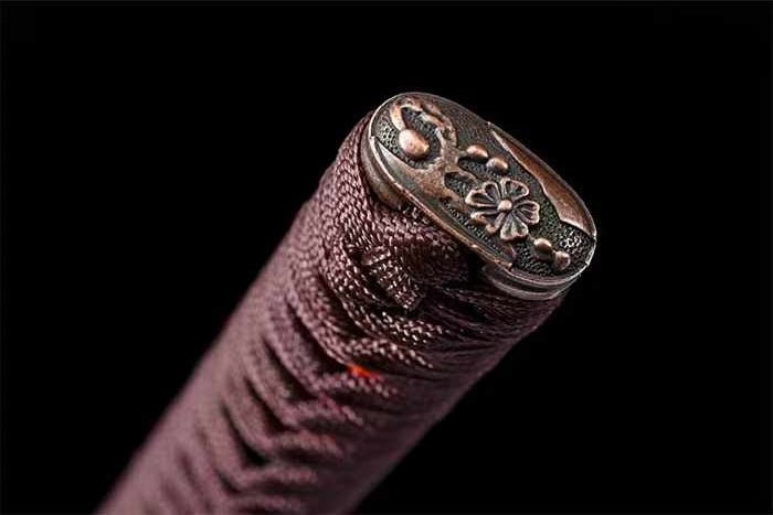 Katana Blood Plum Carbon Steel Clay Tempered Red Saya 血梅 | KatanaSwordArt Katana For Sale