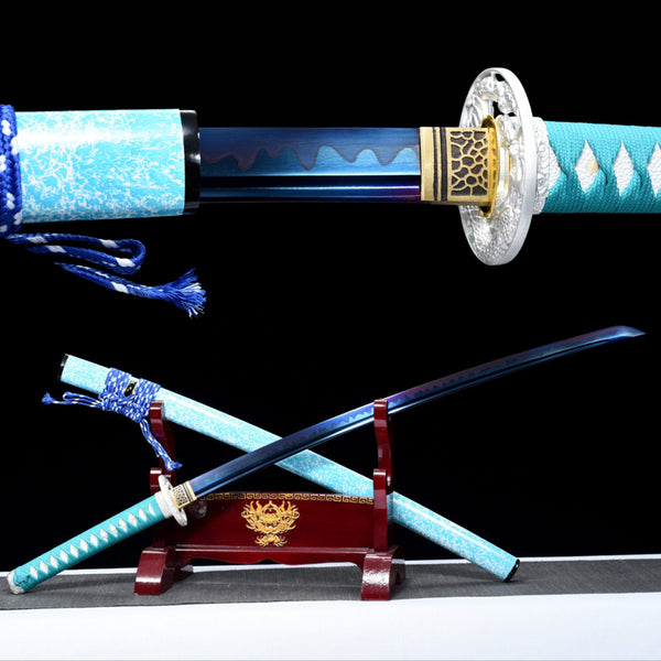 Katana Blue Sky Spring Steel Blue Blade 藍天 | KatanaSwordArt Katana For Sale