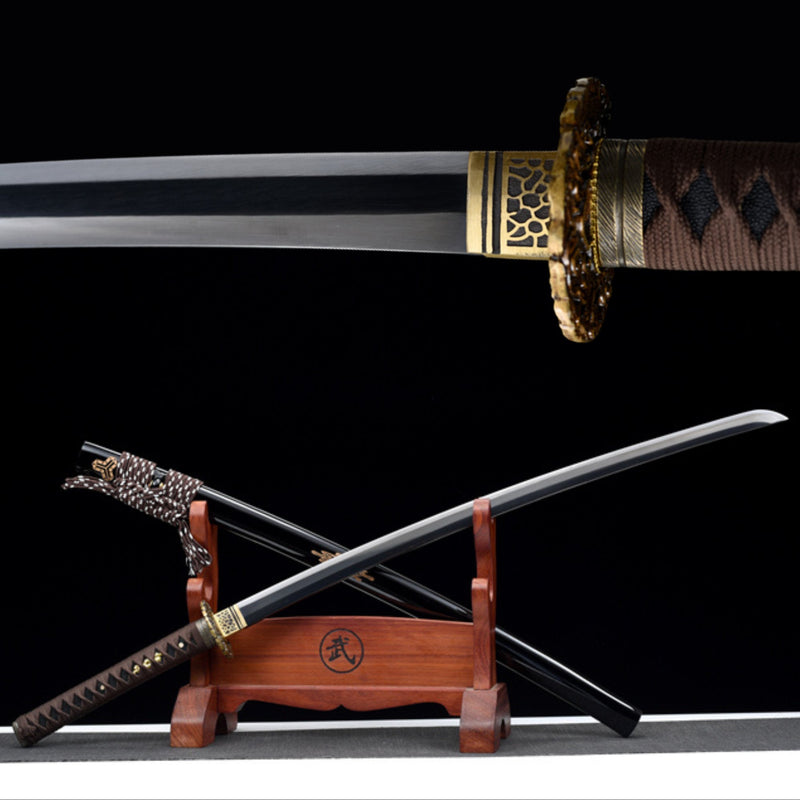 Katana Candle Dragon Manganese Steel Black Blade 燭龍 | KatanaSwordArt Katana For Sale