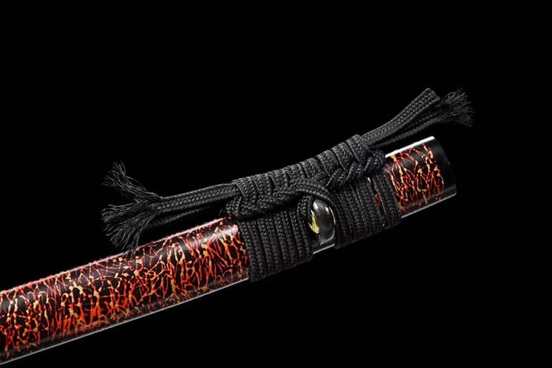 Katana Chilin T10 Clay Tempered Red Saya 赤鱗 | KatanaSwordArt Katana For Sale