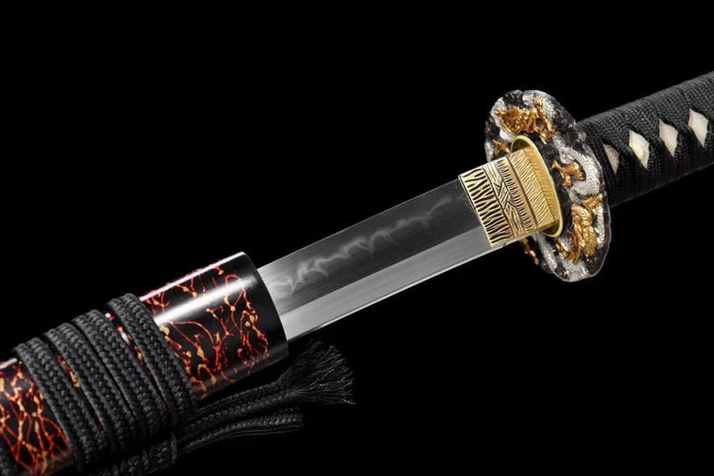 Katana Chilin T10 Clay Tempered Red Saya 赤鱗 | KatanaSwordArt Katana For Sale