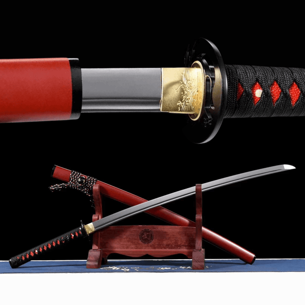 Katana ChiMo Spring Steel Red Saya 赤魔 | KatanaSwordArt Katana For Sale 2025