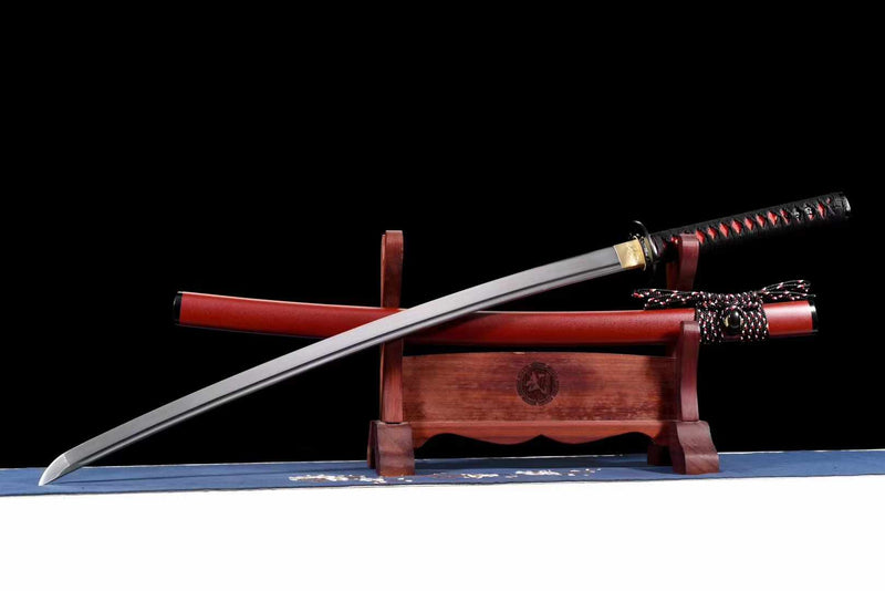 Katana ChiMo Spring Steel Red Saya 赤魔 | KatanaSwordArt Katana For Sale