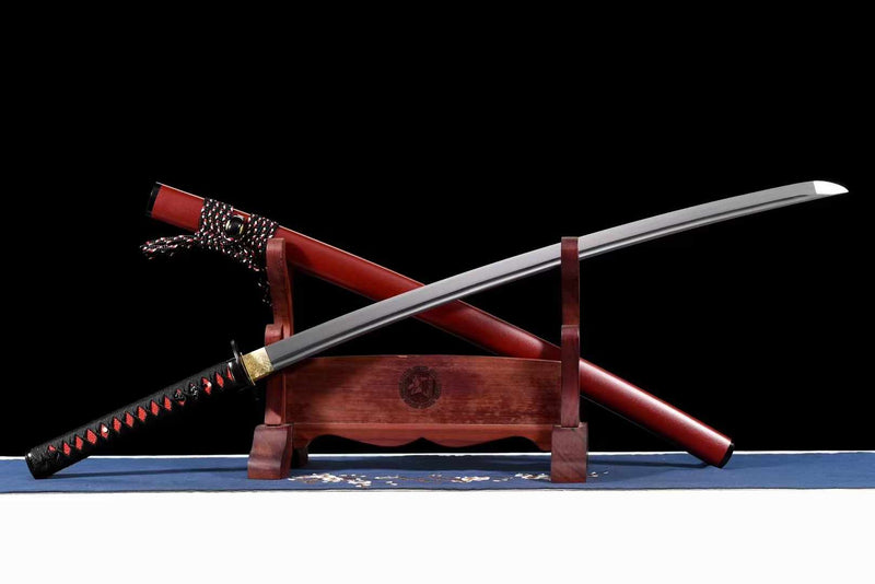 Katana ChiMo Spring Steel Red Saya 赤魔 | KatanaSwordArt Katana For Sale