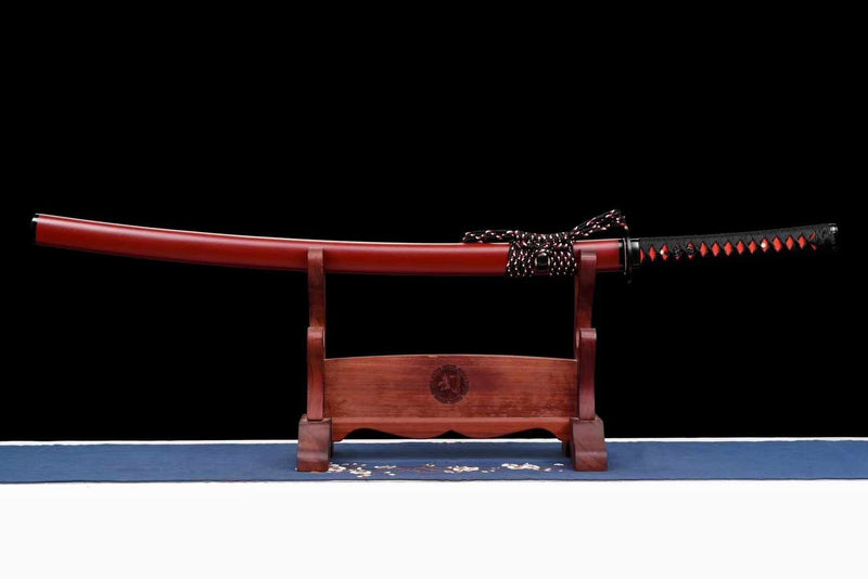 Katana ChiMo Spring Steel Red Saya 赤魔 | KatanaSwordArt Katana For Sale