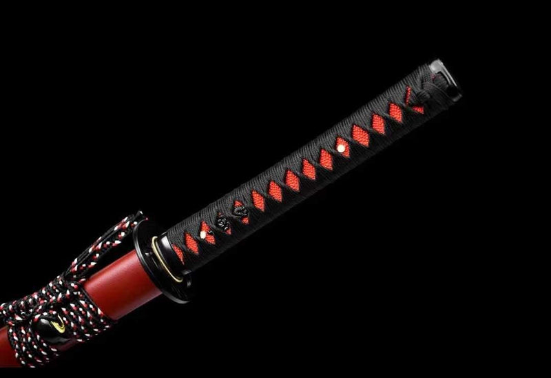 Katana ChiMo Spring Steel Red Saya 赤魔 | KatanaSwordArt Katana For Sale