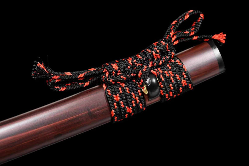 Katana Chiyan T10 Clay Tempered Red Saya 赤焰 | KatanaSwordArt Katana For Sale