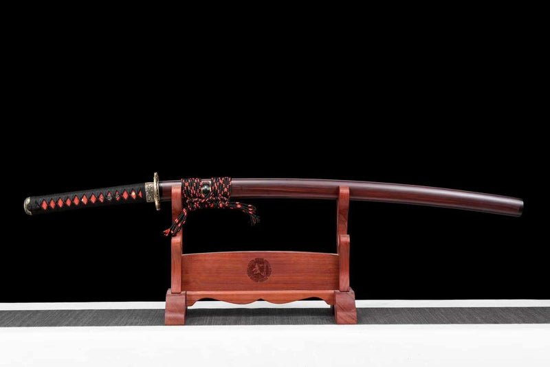 Katana Chiyan T10 Clay Tempered Red Saya 赤焰 | KatanaSwordArt Katana For Sale