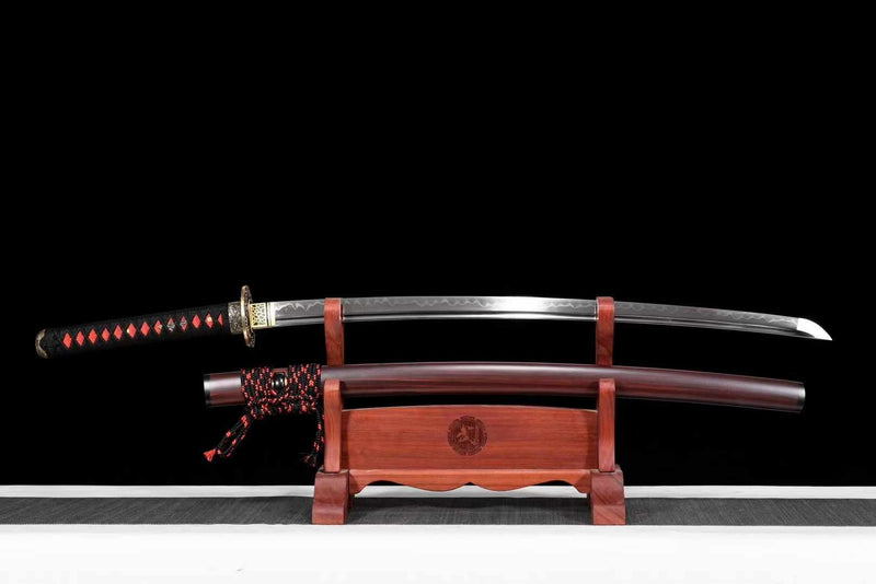 Katana Chiyan T10 Clay Tempered Red Saya 赤焰 | KatanaSwordArt Katana For Sale