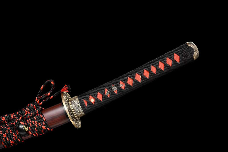 Katana Chiyan T10 Clay Tempered Red Saya 赤焰 | KatanaSwordArt Katana For Sale