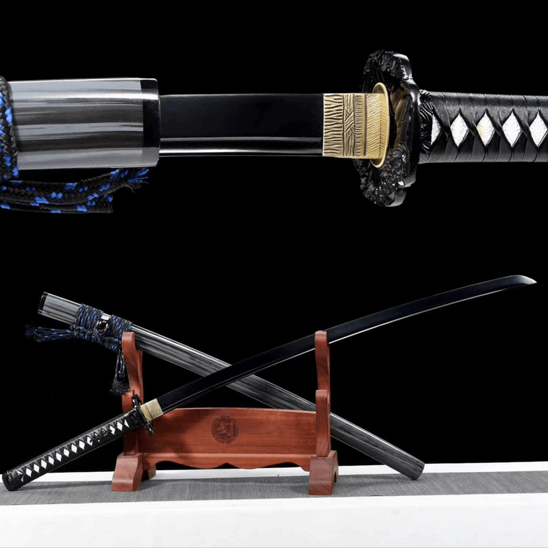 Katana Fengbao Spring Steel Black Blade 風暴 | KatanaSwordArt Katana For Sale