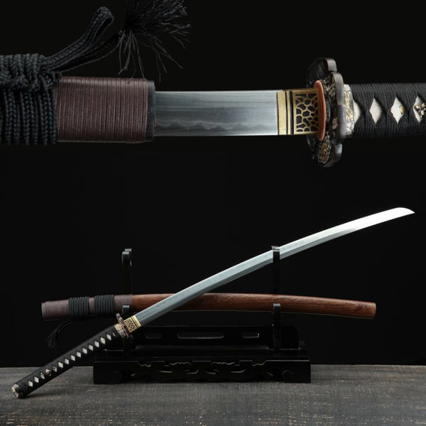 Katana Golden Aster Damascus Folded Wenge 金菊 | KatanaSwordArt Katana For Sale