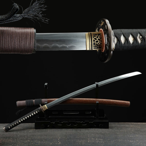 Katana Golden Bodhisattva Damascus Steel Clay Tempered 觀自在 | KatanaSwordArt Katana For Sale