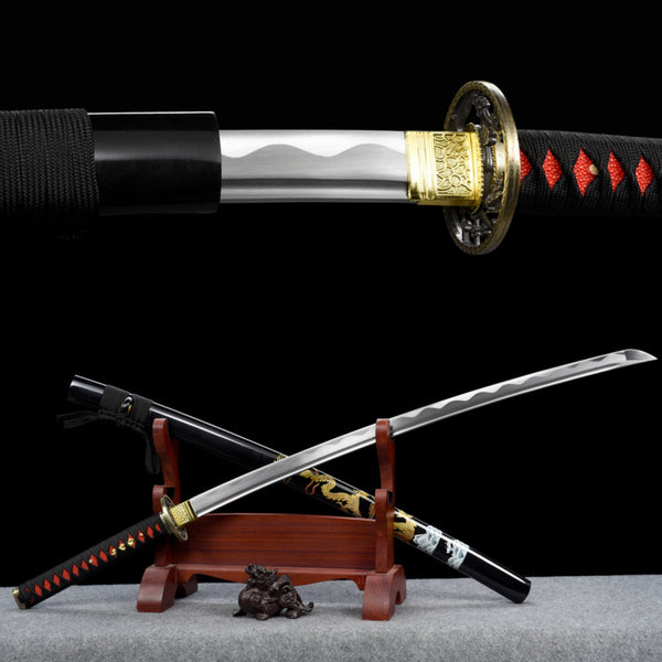 Katana Heilang Carbon Steel Black Saya 黑浪 | KatanaSwordArt Katana For Sale