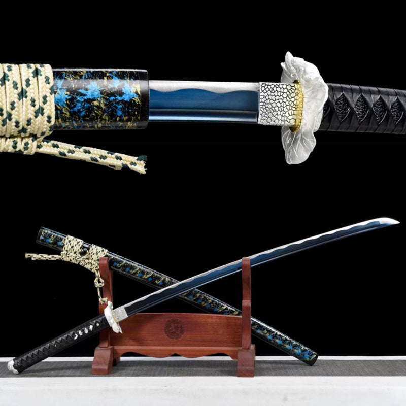 Katana Heying Carbon Steel Blue Blade 荷影 | KatanaSwordArt Katana For Sale