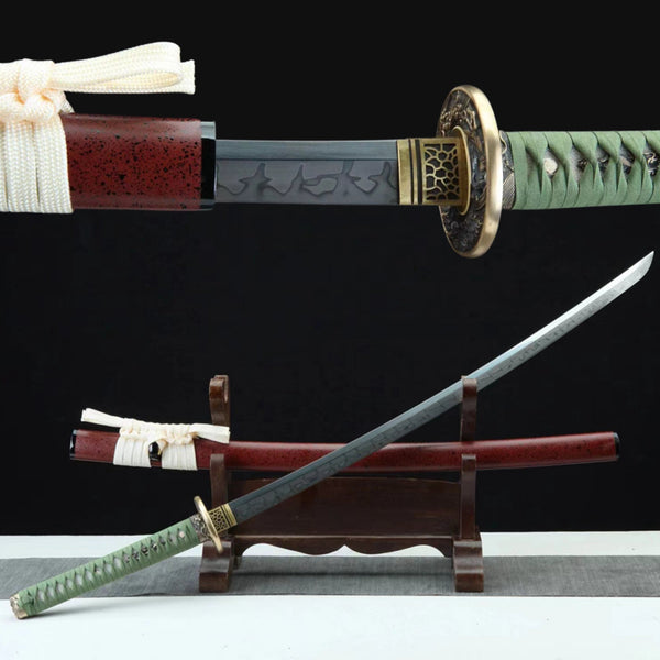 Katana Juesha 1095 High Carbon Clay Tempered Red Saya 絕殺 | KatanaSwordArt Katana For Sale 2025