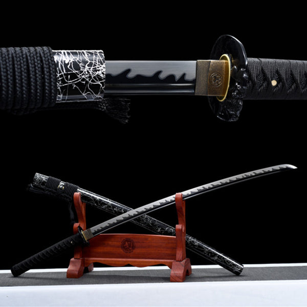 Katana LangRen Manganese Steel Black Blade 浪人 | KatanaSwordArt Katana For Sale 2025