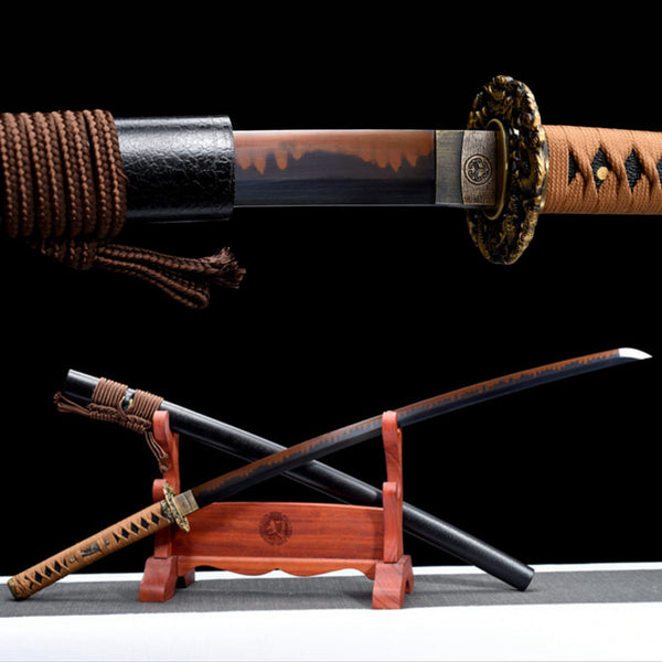 Katana Longyin T10 Clay Tempered Black Blade 龍吟 | KatanaSwordArt Katana For Sale