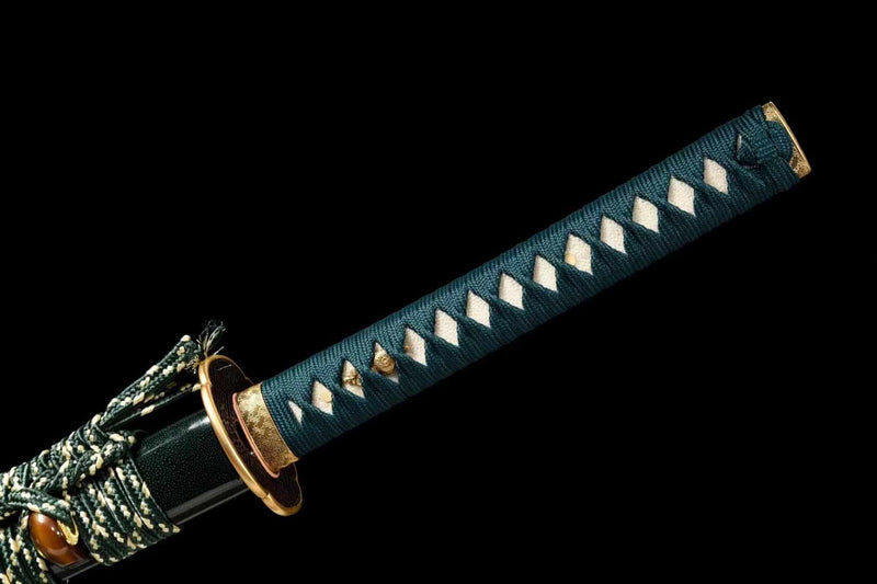 Katana Lvying T10 Clay Tempered Hitatsura Hamon 綠影 | KatanaSwordArt Katana For Sale