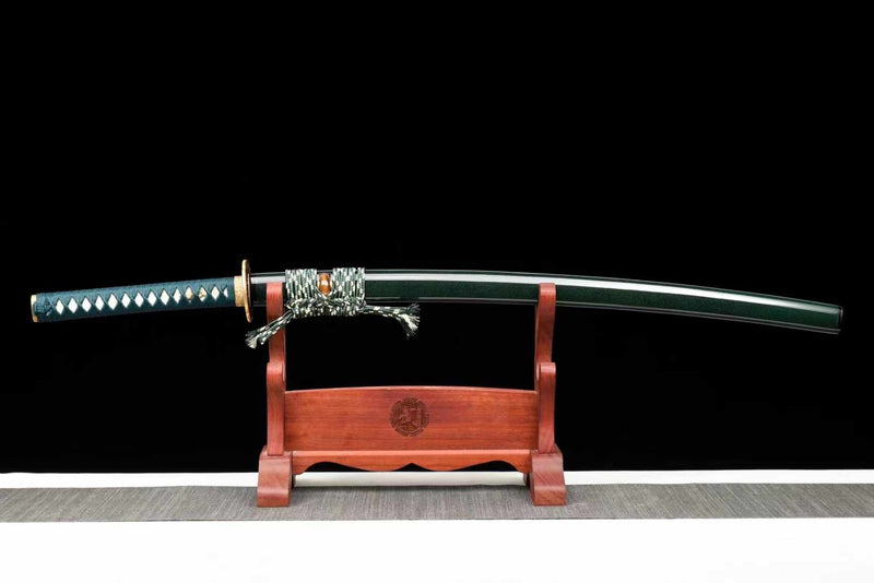 Katana Lvying T10 Clay Tempered Hitatsura Hamon 綠影 | KatanaSwordArt Katana For Sale