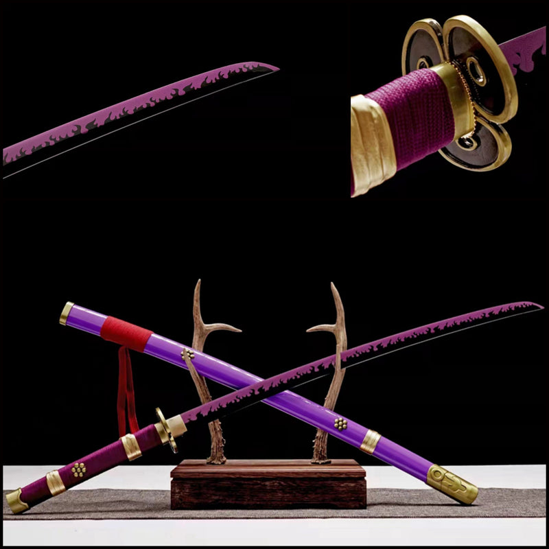 Katana One Piece Roronoa Zoro's Enma Purple Blade 紫閻魔 | KatanaSwordArt Katana For Sale