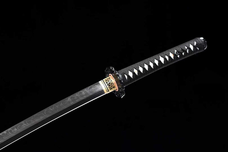 Katana Quanshou T10 Clay Tempered Black Saya 泉守 | KatanaSwordArt Katana For Sale