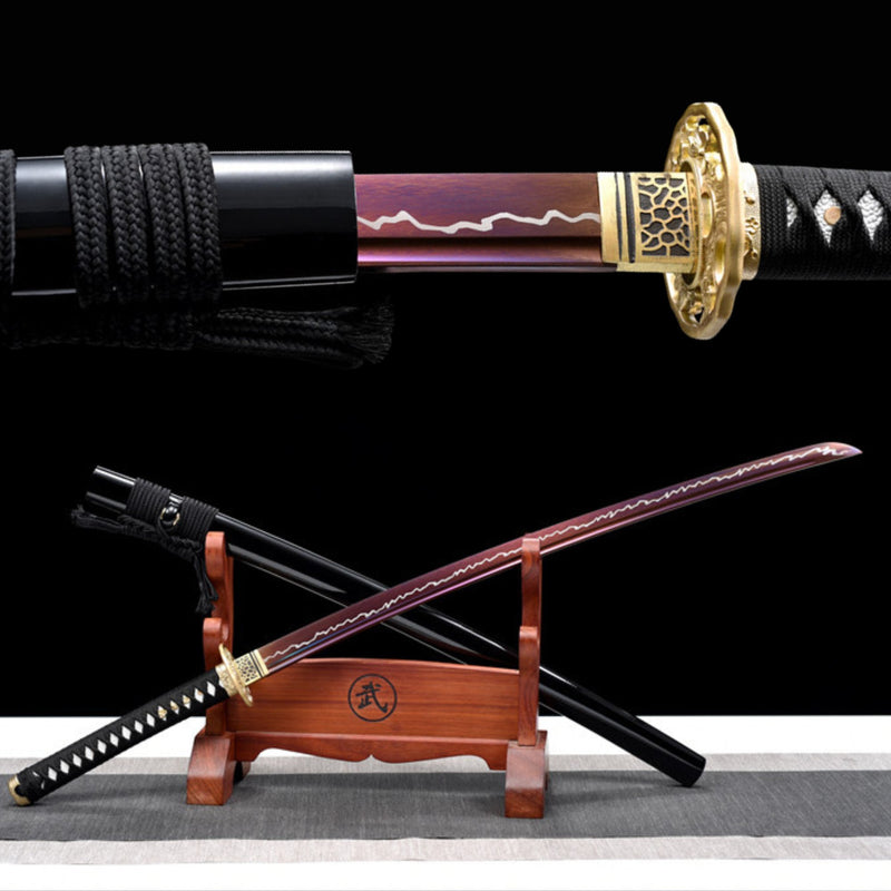 Katana Rose Manganese Steel Purple Blade 玫瑰 | KatanaSwordArt Katana For Sale