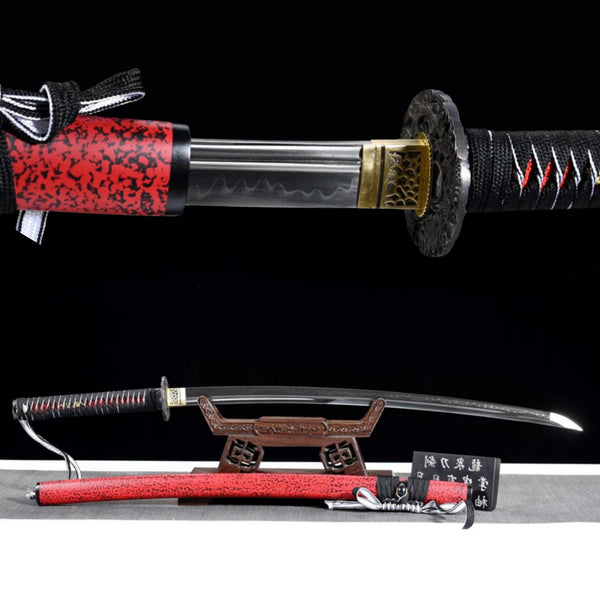 Katana Sato T10 Clay Tempered Red Saya 佐藤 | KatanaSwordArt Katana For Sale 2025