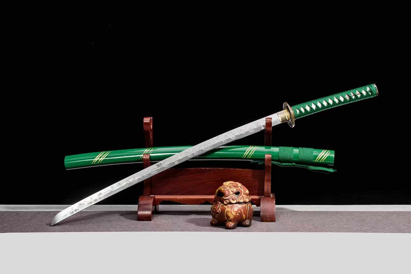 Katana ShengJi Manganese Steel Green Saya 生機 | KatanaSwordArt Katana For Sale