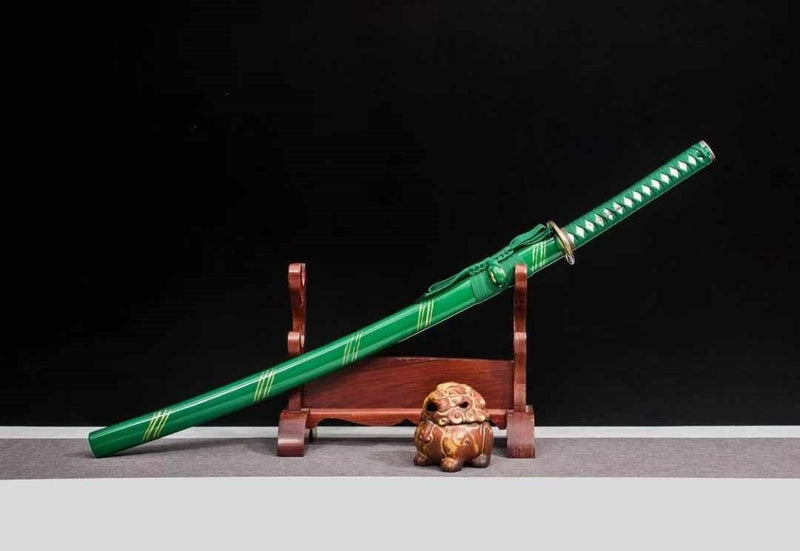 Katana ShengJi Manganese Steel Green Saya 生機 | KatanaSwordArt Katana For Sale