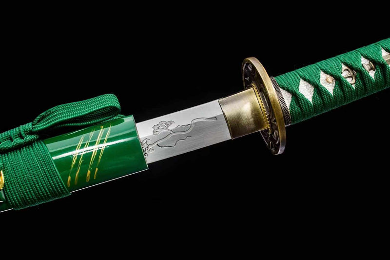 Katana ShengJi Manganese Steel Green Saya 生機 | KatanaSwordArt Katana For Sale