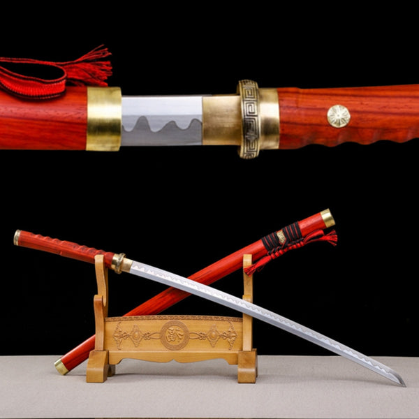 Katana Sisha Manganese Steel Red Saya 廝殺 | KatanaSwordArt Katana For Sale