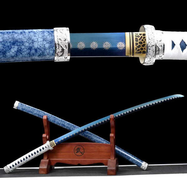 Katana Snow Ice Manganese Steel Blue Blade 藍雪 | KatanaSwordArt Katana For Sale