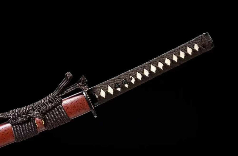 Katana Suidian Carbon Steel Clay Tempered Red Saya 碎點 | KatanaSwordArt Katana For Sale