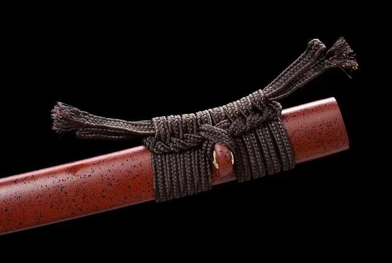 Katana Suidian Carbon Steel Clay Tempered Red Saya 碎點 | KatanaSwordArt Katana For Sale