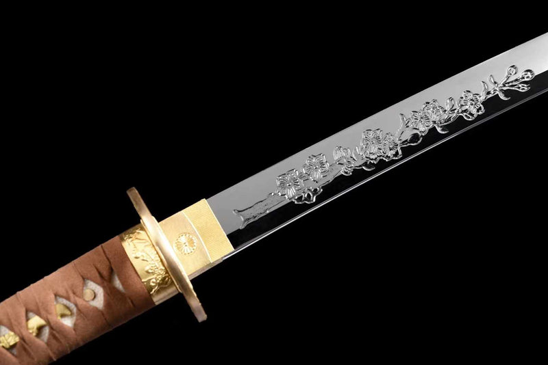 Katana Tenglong Manganese Steel Engraved Motifs Mirror Finish 騰龍 | KatanaSwordArt Katana For Sale