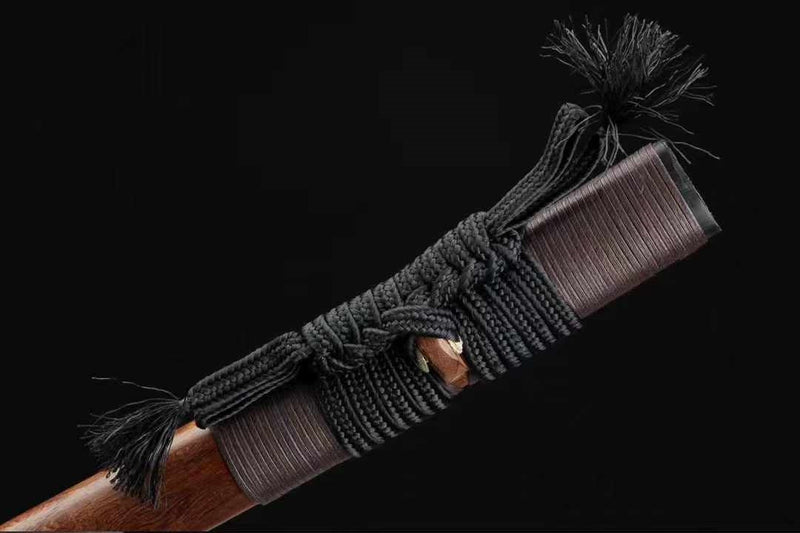 Katana Three Buddhas Snake Damascus Steel Clay Tempered 三佛 | KatanaSwordArt Katana For Sale