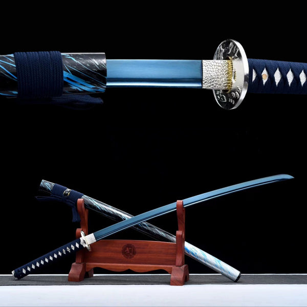 Katana TianYue Spring Steel Blue Blade 天月 | KatanaSwordArt Katana For Sale